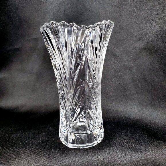 Vintage Mikasa Accent Crystal Bud Vase QQ251/613 Scalloped Fans Arches 4.75" - Picture 9 of 10